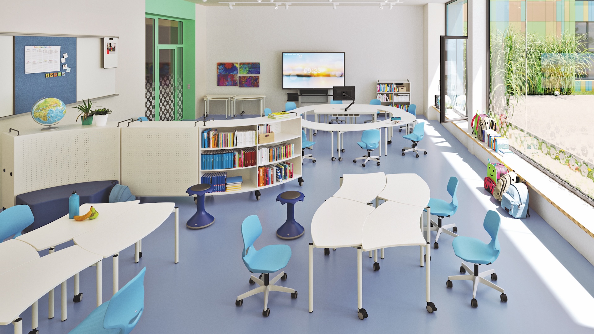 Flexible classroom furniture system